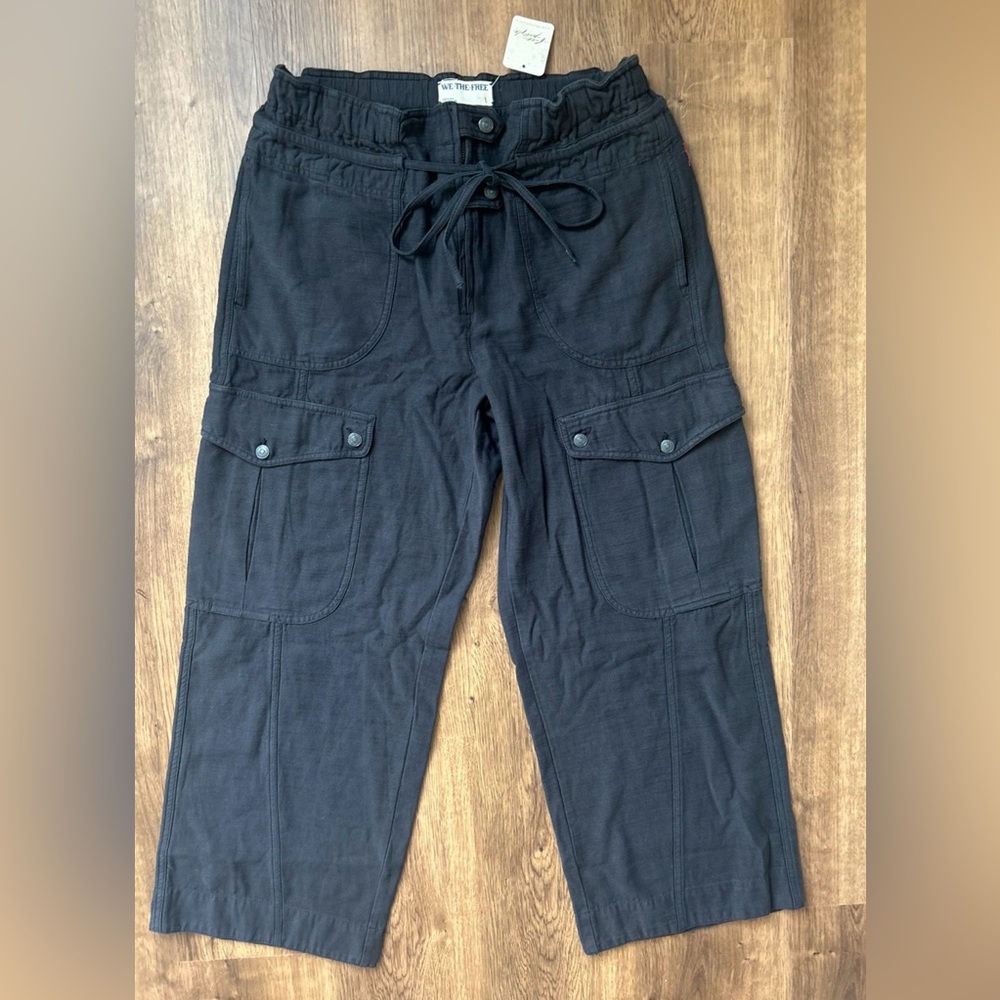 Free People We The Free Park Ave Pants Black Large New - Picture 4 of 4